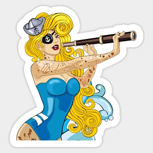 Blonde Sailor Girl Sticker